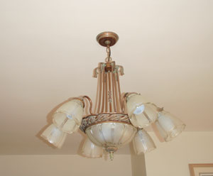 Antique dining room chandelier